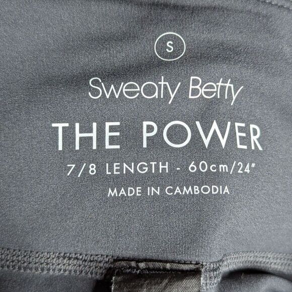 Sweaty Betty Sz S The Power 7/8 Workout Leggings Dark Gray Yoga Workout Athletic - Picture 7 of 11
